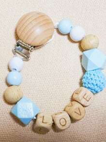 1 pieza Accesorio personalizado con clip y cadena, diseño personalizable, múltiples colores encantadores, material de madera, estilo Y2K, regalo pensado para familia y amigos, perfecto como regalo de Navidad o de vuelta al colegio