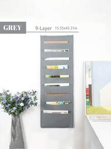 1pc Multi-Layer Hanging Storage - Wall Mounted Magazine, Book And Other Material Holder, Space Saving Essential, Washable Wall-Mounted File/Magazine Rack, Suitable For Office And Home Use - Multicolor - View 11