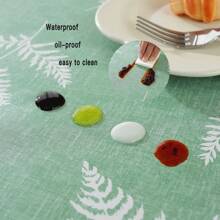 1pc Printed Round Tablecloth, Vinyl Flannel Backed Table Cover, 100% Waterproof And Oil-Resistant Plastic Tablecloth, Spring Flower Tablecloth, Round Elastic Edge, Suitable For Dinner Parties, Outdoors, And Picnics.