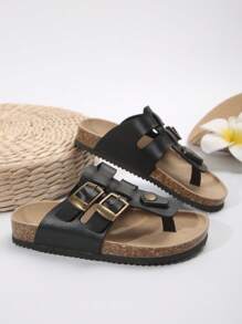 2024新款儿童成人厚底扣带可调节拖鞋凉鞋夏季休闲百搭户外防滑舒适