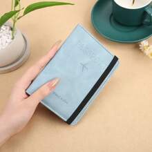 New Soft Texture Anti-Wrinkle Tie Belt PU Leather RFID Passport Cover Travel Wallet Document Holder For Women For Men Wallet Mini Wallet Purse Wallet Card Wallet