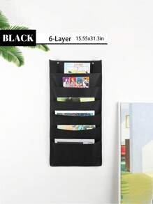 1pc Multi-Layer Hanging Storage - Wall Mounted Magazine, Book And Other Material Holder, Space Saving Essential, Washable Wall-Mounted File/Magazine Rack, Suitable For Office And Home Use - Multicolor - View 15