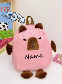 Custom Backpack, Custom Name, Casual And Versatile Cute Capybara Custom Backpack. Perfect For Boys And Girls, Freshmen, Great For Outdoor Activities, Back To School Travel, Birthday Gifts For Good Friends. Backpack