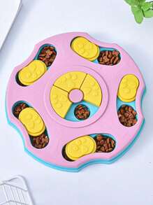 1pc Dog Puzzle Toys Slow Feeder, Interactive IQ-Enhancing Food Dispenser, Non-Slip Slow Eating Bowl, Cat And Dog Food Game, Durable And Easy To Clean, Anti-Choking Function, Slow Feed Treat Dispenser, Suitable For Small To Large Dog Breeds For Intelligence Training.