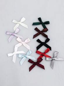 (200 Stücke/4 Packungen) 4 cm bunte Schleifen für Geschenkdekoration und zum Herstellen von Haarspangen und Haarschmuck, Valentinstag - Pink - Übersicht 8