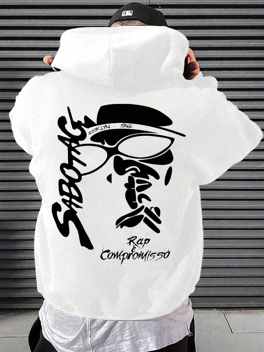 Sabotage National Rap Singer Sweatshirt Flannel Hooded Cold Weather Sweatshirt - trắng - Xem 1