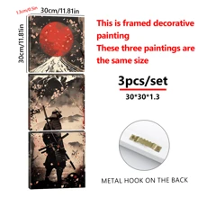 1 件《孤独的武士》挂轴海报 - 充满活力的红日与白雪皑皑的山脉帆布墙艺术、樱花背景、现代动漫装饰，适合室内/室外空间，带或不带框架，大学宿舍公寓装饰，酒店、家庭、客厅、卧室、浴室和办公室墙壁装饰的礼物 - 彩色 - 查看 12