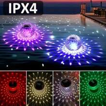 Outdoor Solar Water Drifting Lights, Swimming Pool Landscape Lights, LED Floating Automatic Color Change Floating Hot Springs, Fountain Lights, Which Can Be Used For Bathrooms, Swimming Pools, Ponds, Fountains, Garden Lawn Decorations - Color - View 3