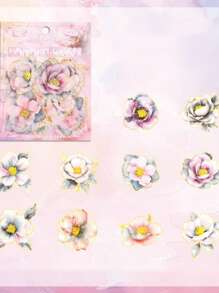 20 pièces * Matériau PET résistant à la chaleur et à l'eau, Collection de fleurs, Cadeau de la nature, Motifs riches, Convient pour diverses créations DIY, Activités créatives en famille, Activités de team building, etc.