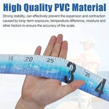 1pc Foldable Waterproof Fish Measuring Ruler - 90cm/35in - High Quality PVC Material - Fishing Accessory