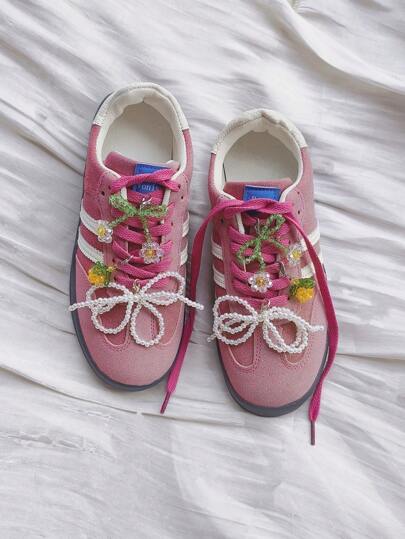 6pcs/Set Shoe Accessories Clips, White 3D Floral Pearl Lace Butterfly Shoe Decorative Clips, Detachable Shoelace Charms, Versatile For Sneakers/Boots & Apparel Accessories, Multifunctional DIY