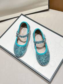 Children's Shiny Glass Princess Shoes, Soft Sole, Suitable For Girls' Chorus Performance, Flower Girl, Little Princess, New Fashion Sparkling High Heel Shoes