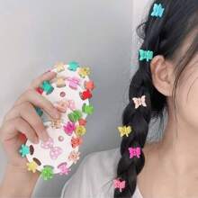 50 Pcs Mini Cute Hair Clips For Girls Colorful Rabbit Flower Crown Star Design Hairpin - Phối màu - Xem 10