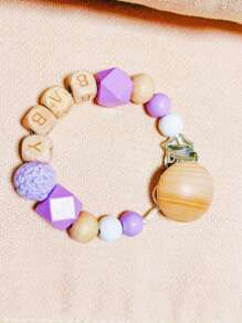 1 pieza Accesorio personalizado con clip y cadena, diseño personalizable, múltiples colores encantadores, material de madera, estilo Y2K, regalo pensado para familia y amigos, perfecto como regalo de Navidad o de vuelta al colegio