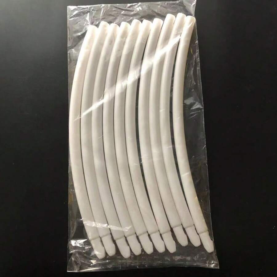 10 件装气球圆环棒，塑料白色气球固定棒，婚礼生日派对气球装饰配件，圣诞节