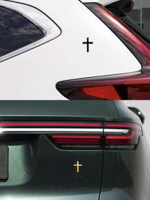 Car Personalized Decoration Metal Cross Bumper Sticker, Car Rear Decoration, Car Scratch Cover