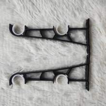 1pc Metal Curtain Rod Bracket, Modern Minimalist Roman Curtain Rod Universal Accessories, Drill-Proof Load-Bearing Bracket, Minimalist Home Installation Tool, Rust-Resistant Thickened Model, Side Wall Curtain Rod Installation Bracket, Easy To Install Curtain Rod Fixture Suitable For Home And Office Curtains (Screws Included As A Limited-Time Gift) - Multicolor - View 14