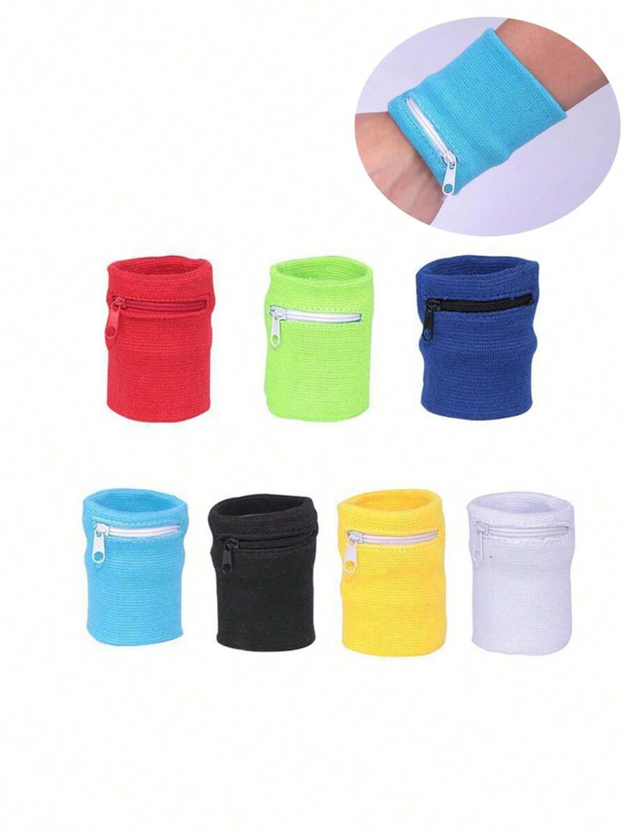 带拉链袋的运动腕带跑步运动臂带袋适用于 MP3 钥匙卡收纳袋篮球防汗腕带袋