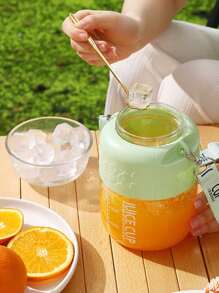 便携式迷你榨汁机，800 毫升无线自动果汁搅拌机 - 彩色 - 查看 5