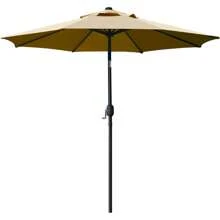Sunnyglade 9' Patio Umbrella Outdoor Table Umbrella With 8 Sturdy Ribs (Tan) - Teal Blue - View 7