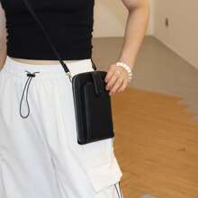 Large Capacity Multifunctional Women's Shoulder Crossbody Bag Versatile Commuter Practical Mini Tote Minimalist Design For Women Wallet Purse Wallet Wallet - Black - View 4