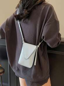 1 件女式 PU 皮革简约纯色手机包，多功能单肩包/斜挎包，适合节日、约会、礼物 - 彩色 - 查看 4