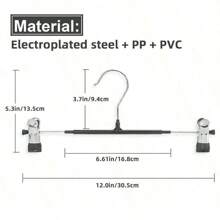 20 件/1 件全浸防腐防锈裙子/裤子/袜子/内衣无痕夹，不锈钢防锈衣服晾衣架带无痕夹，适用于家庭和服装店，可调节