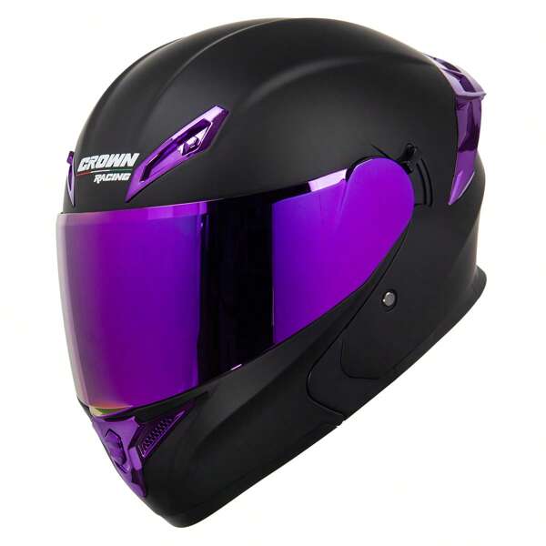 Crown Racing Motorcycle Dual Visor Flip Up Modular Open Face Helmet DOT Approve Motorcycle Helmets