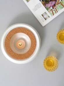 1pc Ceramic Candle Warmer Tea Pot Warmer, Fruit & Flower Tea Warmer, Warm Tea Pot Heater (Candle Not Included), Suitable For Gatherings, Ramadan, Holidays