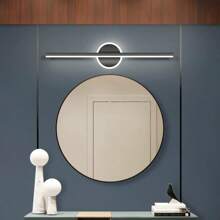 Miroir design moderne minimaliste avec éclairage avant, pour salon, couloir, chambre à coucher, salle de bain. Forme ronde, carrée ou linéaire