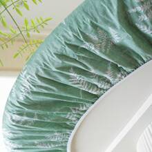 1pc Printed Round Tablecloth, Vinyl Flannel Backed Table Cover, 100% Waterproof And Oil-Resistant Plastic Tablecloth, Spring Flower Tablecloth, Round Elastic Edge, Suitable For Dinner Parties, Outdoors, And Picnics.