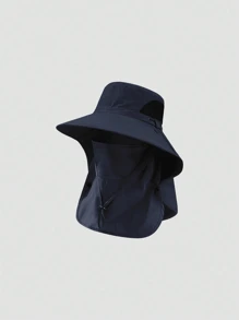 1 件装男女通用钓鱼太阳帽，宽边夏季户外休闲防晒面罩徒步旅行钓鱼帽 - 防曬遮陽帽 - 查看 9