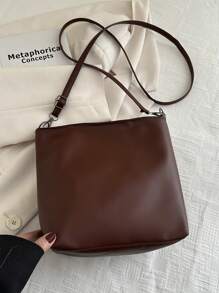 2025 Year Round Casual Commute Tote Bags For Women, Solid Color Bucket & Shoulder Messenger Bags, Popular Fashion Handbags