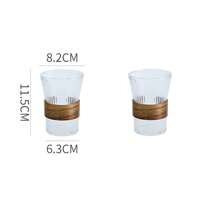 1 套 1500L 耐热玻璃水壶，带托盘和杯子，现代胡桃木色水壶和果汁瓶套装，适合派对和所有季节