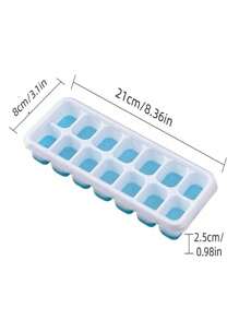 1/4pcs Multicolour Kitchen 14 Ice Box Square Ice Box Mold, Removable Lid Silicone Ice Box Soft Bottom Easy To Release Ice Utensils, Homemade Ice Box, Silicone Ice Tray - Multicolor - View 3