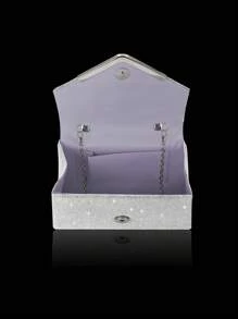 Elegante y encantadora cartera con solapa de strass brillante, bolso de noche exquisito para mujeres, combinado con un set de 3 piezas de joyería de strass brillante que incluye un collar, pulsera y aretes de strass de lujo y exquisitos. Adecuado para vestidos de boda, fiesta, graduación. Perfecto para mujer en fiestas, bodas, cenas y banquetes.