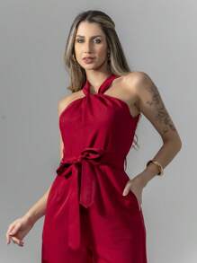 Tailored Overalls M3094 - Burgundy - View 5