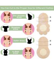 10 Stück/20 Stück praktische einweg Brustlifting Tapes - Super diskrete unsichtbare selbstklebende Brustblüten, entwickelt für den Komfort und das Selbstvertrauen von Frauen, Wäsche und Accessoires