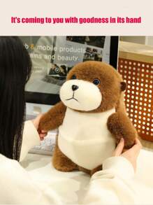 1 pièce Peluche douce et réaliste de 23 cm (9,05 po) représentant un loutre mignon. Poupée de loutre de mer super douce pour les enfants, jouet en peluche de loutre pour les filles
