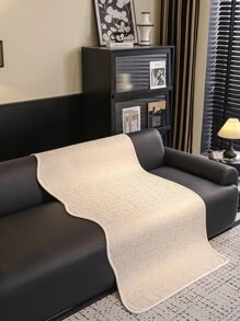 1 pieza Funda de cojín para sofá asimétrica de chenilla de moda, funda de sofá minimalista de lujo, antideslizante, antipolvo y antirasguños de gato, para proteger y decorar el sofá, apta para sala de estar, dormitorio, estudio, oficina y coche, para todas las estaciones