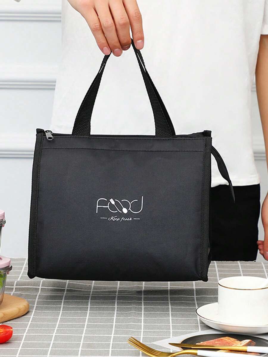 1 pieza Bolsa de almuerzo gruesa y alta, bolsa térmica de gran tamaño con asa para transportar comidas, adecuada para el trabajo