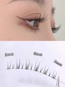 5 Pares de pestañas postizas naturales y ligeras con tallo transparente, set de pestañas postizas de visón 3D