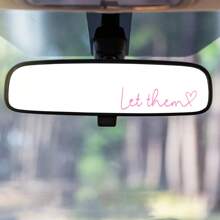 让他们心动图形汽车贴纸 - 乙烯基心理健康意识保险杠贴纸、汽车后视镜贴纸、后视镜贴花、汽车贴花贴纸、汽车贴花可爱 - 彩色 - 查看 4