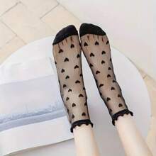2 Pairs/4 Pairs Women Sheer Tights With Mushroom Ears Design