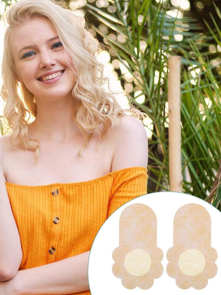 10pcs/20pcs Convenient Disposable Breast Lifting Tapes - Super Discreet Invisible Self-Adhesive Breast Petals, Designed For Women's Comfort And Confidence, Intimate Apparel And Accessories - Multicolor - View 4