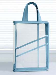 A4 Handheld Subject Folder Zipper Pouch, Student Exam Use File Organizer Bag, Waterproof Document/Paper Storage Bag - Multicolor - View 14