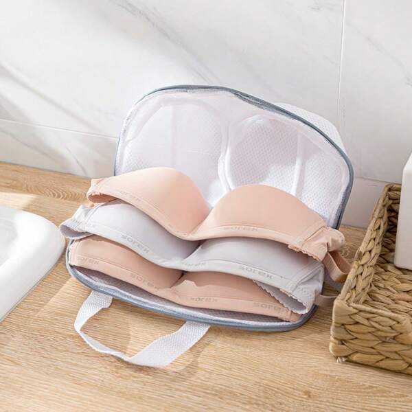 1 pezzo Borsa per lavare reggiseni in rete - lavabile in lavatrice, borsa per conservare reggiseni e lingerie anti-deformazione con chiusura lampo, borsa per biancheria da viaggio e domestica