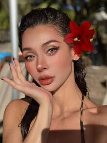 1个仿真花波西米亚风沙滩发夹，装饰性侧刘海夹头饰，适合女性度假、旅行、日常穿搭，夏季爪夹发夹，发卡，上学用品，女士度假装扮，发夹，生日礼物 - 彩色 - 查看 12