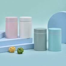 1pc 304 Stainless Steel Vacuum Insulated Tumbler Bottle, Portable Cute Mini Pocket Cup For Nest Soup/Breakfast, Unisex Design, Student Use Back To School