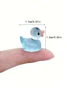 Miniature Glowing Duckling Model, Home Decor Small Ornaments, Suitable For Holiday Decorations, Garden Potted Plants, Luminous Crystal Colorful Small Duck Figurine Ornaments, Best Gifts Birthday - Luminous Duck - View 8